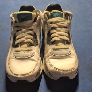 Kids Nike Air White With Green Gray And Blue
